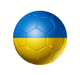 Image showing Soccer football ball with Ukraine flag