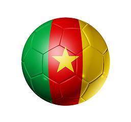 Image showing Soccer football ball with Cameroon flag