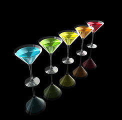 Image showing 3D cocktail glasses