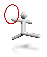 Image showing Gymnastics Rhythmic 3D symbol