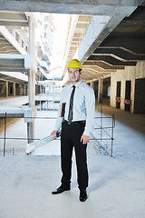 Image showing architect on construction site