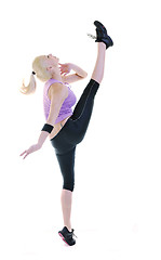 Image showing fitness and exercise with blonde woman