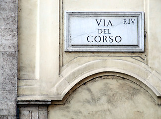 Image showing Via del Corso in Rome (Italy)