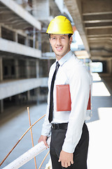 Image showing architect on construction site