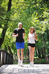 Image showing couple jogging outdoor