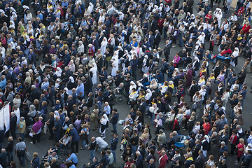 Image showing Pilgrims Lourdes France