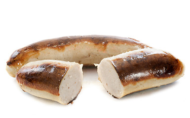 Image showing baked white sausages