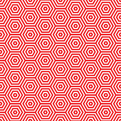 Image showing Retro red seventies pattern