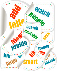 Image showing speech bubbles with business words