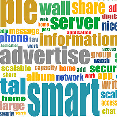 Image showing Marketing advertising communication word cloud concept