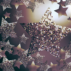 Image showing Christmas stars background