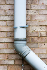 Image showing Brick Wall with Drain Pipe