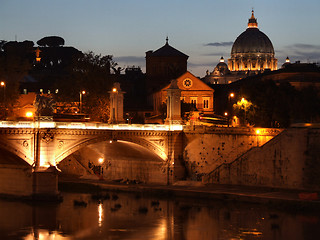 Image showing Rome and Vatican at night