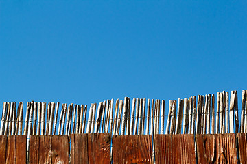 Image showing reed fence