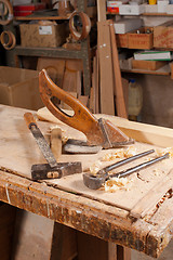 Image showing Old carpentry tools 