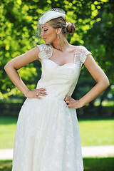 Image showing beautiful bride outdoor