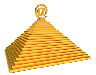 Image showing pyramid and gold email