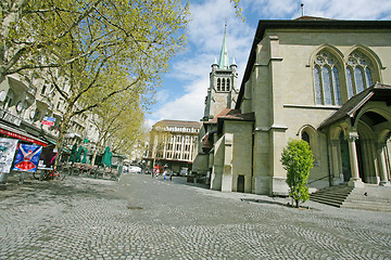 Image showing LAUSANNE, SWITZERLAND - APRIL 20: Place of St. Francois on April