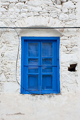 Image showing Aged Blue Window