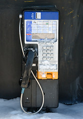 Image showing Payphone in Winter