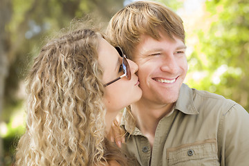 Image showing Attractive Loving Couple Portrait in the Park