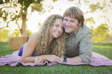 Image showing Attractive Loving Couple Portrait in the Park