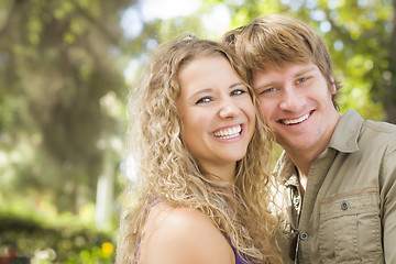 Image showing Attractive Loving Couple Portrait in the Park