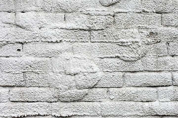 Image showing Vintage white background brickwall