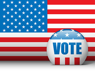 Image showing USA Vote Background with American Flag