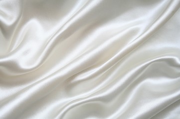 Image showing Smooth elegant white silk as background 