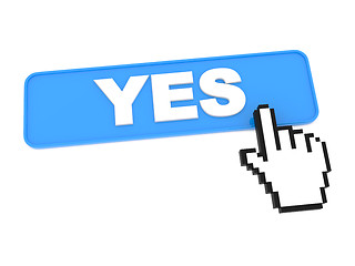 Image showing YES Blue Web Button.