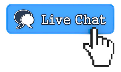 Image showing Live Chat Button with  Hand Shaped mouse Cursor