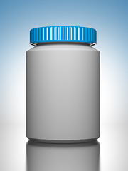Image showing Pill Bottle on Blue Background.