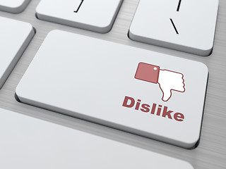 Image showing Dislike Button - Social Media Concept.