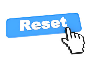 Image showing Reset Web Button. on White Background.