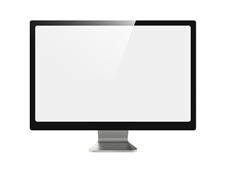 Image showing Widescreen Lcd Monitor Isolated on White.