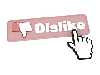 Image showing Dislike Button - Social Media Concept.