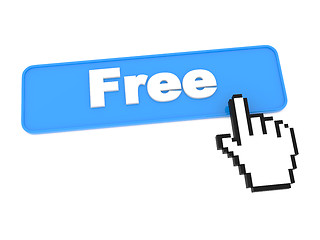 Image showing Free Button - Social Media.