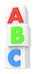 Image showing ABC Building Blocks on White Background.