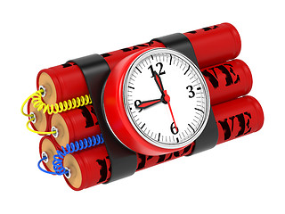 Image showing Dynamite Bomb with Clock Timer.