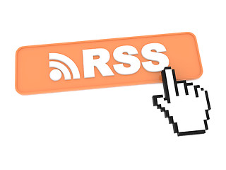 Image showing Hand-Shaped Mouse Cursor Press RSS Button.