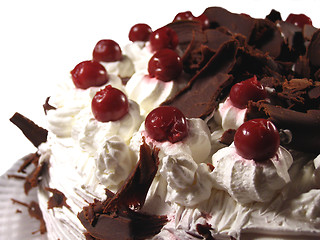 Image showing Sour cherry cake