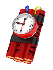 Image showing Dynamite Bomb with Clock Timer.