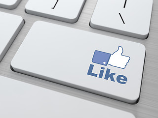 Image showing Like Button - Social Media Concept.