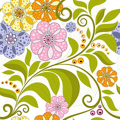 Image showing Vivid floral pattern