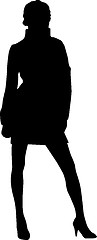 Image showing Vector - Silhouette fashion girls