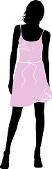 Image showing Vector - Silhouette fashion girls