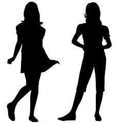 Image showing Silhouettes of teen