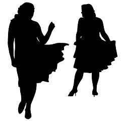 Image showing Silhouettes of fat women