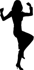 Image showing Fashion girl silhouette